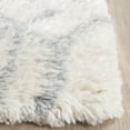 thumbnail image 3 of SAFAVIEH Casablanca Wilmer Abstract Shag Area Rug, Ivory/Blue, 6' x 9', 3 of 7
