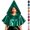 Green, variant on Womens Witch Cloak Wet Look Hooded Poncho Shrug Tie Neck Gothic Vampire Halloween Costume Renaissance Festival Dressy Outfits Chic, Green, Free Size