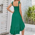 thumbnail image 4 of Vestido de mujer de una línea sin mangas con cuello cuadrado Maxi vestido para cóctel (verde XL) FLhrweasw Para estrenar, 4 of 6