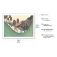 thumbnail image 2 of Ashida Station - from Sixty-nine Stations of Kiso Road - Vintage Japanese Ukiyo-e Woodblock Print by Hiroshige, Eisen c.1800s - Fine Art Matte Paper Print (Unframed) 20x26in, 2 of 4