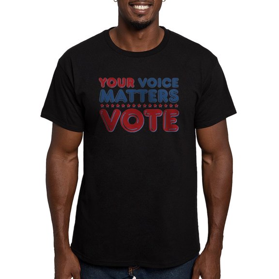 CafePress - Your Voice Matters Men's Fitted T Shirt (Dark) - Men's Fitted T-Shirt