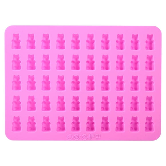 WALFRONT Shape Silicone Mold Make with Dropper,50 Cavities Chocolate Candy &Ice Cube Bear Shape Silicone Mold Make with Dropper