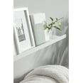 thumbnail image 7 of Kate and Laurel Mezzo Modern Metal Photo Display Ledge, 36, White, Decorative Contemporary Floating Narrow Photo Shelf Rail for Gallery Display and Storage, 7 of 7