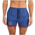 thumbnail image 2 of DDAPJ pyju Summer Savings Today! Mens 3" Mesh Workout Gym Running Shorts Funny Dog Paw Print Bodybuilding Training Athletic Workout Short Shorts with Pockets Blue XXL, 2 of 6