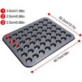thumbnail image 2 of 48cup Mini Muffin Pan,non-stick Mega Mini Round Cupcake Pan Tray Baking Mould,baking Mould Bakeware Cooking Accessory,black, 2 of 5