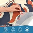 thumbnail image 5 of Yayeee Kitchen Curtains Tier Set of 2 Light Filtering 57"x24" Over Sink Window Panels, Baseball Pattern, 5 of 7