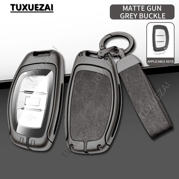 For Hyundai B 3 buttons key case HB20 IX35 I45 SANTA FE Accent I40 I20 HY15/HY20/TOY40 Blade shell Zinc alloy leather Key Case