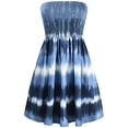 thumbnail image 3 of Robe d'Été Vintage Sans Manches pour Femmes Boho Floral Longueur Genou Ligne A Cocktail(Bleu,P), 3 of 8