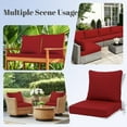thumbnail image 5 of Outdoor Deep Seat Cushions Set, 24x24x4.3 inch, Fade Resistant, Waterproof Patio Chair Cushion with Backrest(red), 5 of 7