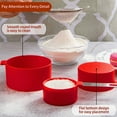thumbnail image 3 of 1 Measuring cup and spoon set Stainless steel handle nested measuring cups, cooking and baking kitchen utensilsred, 3 of 6