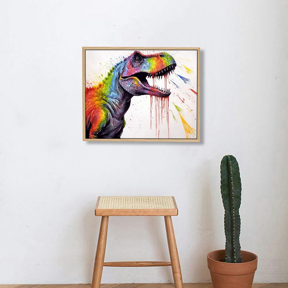 JRXY Watercolor Dinosaur Canvas Wall Art Home Decoration Canvas Printing Posters Artwork Art Printed Picture Gifts Home Decor Living Room Bedroom Picture 2