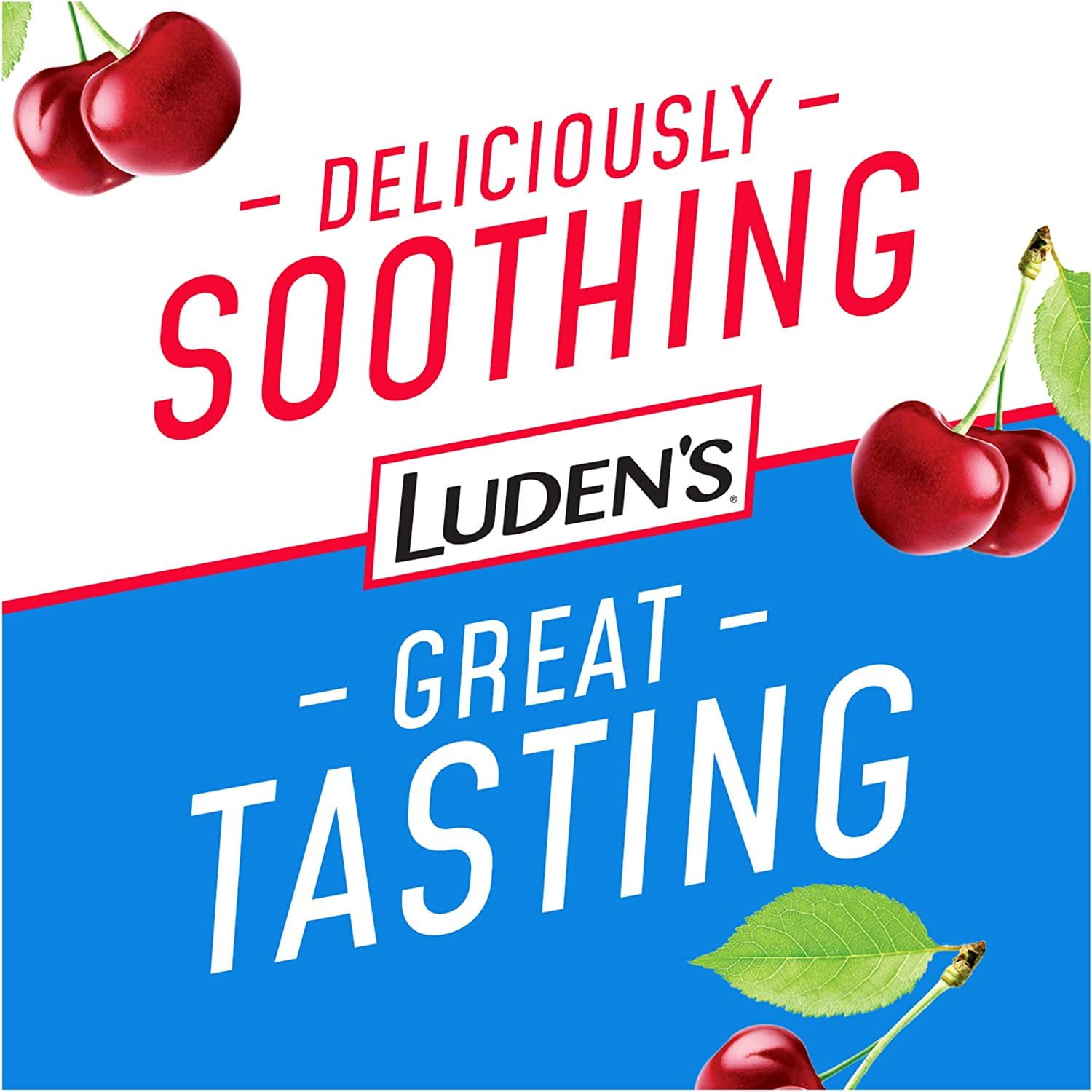 Luden's Deliciously Soothing Throat Drops, Sugar-Free Wild Cherry Flavor, 25 CT, 6 Pack