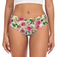 thumbnail image 1 of Fotbe Rose Flowers Calzones Estampados para Mujer – Ropa Interior de Algodón, Cómoda, Suave y Elástica-Large, 1 of 6