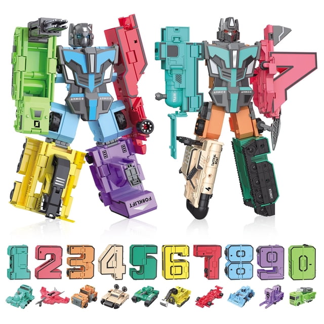 Juguete Transformable LESSETI Robots de Números 3-8 Años