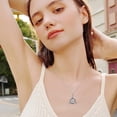 thumbnail image 5 of Celtic Knot Necklace Sterling Silver Triquetra Pendant Triangle Irish Circle Necklaces Jewelry Gifts for Women, 5 of 10