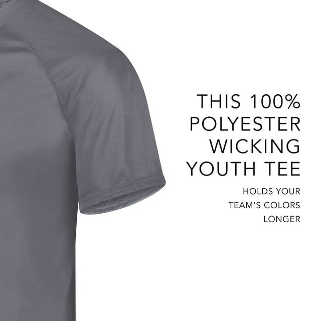 Augusta sportswear Boy's Attain Wicking Two Button Baseball Jersey