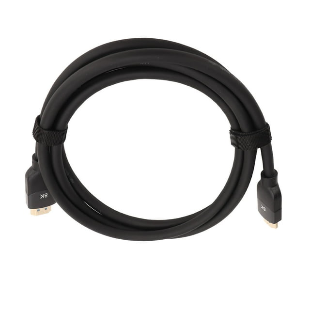 Video Cable, Black Display Cable HD Multimedia Interface 2.1 PVC Cord High Speed Support 4K 2160P 8K Durable Video HD Cable For TV Game PC Laptop
