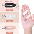 thumbnail image 2 of 20 pinzas para el pelo que no se doblan, pinzas para rizos sin arrugas, pinzas para el pelo sin arrugas con caja de almacenamiento para maquillaje y peinado (rosa, blanco, negro), 2 of 4