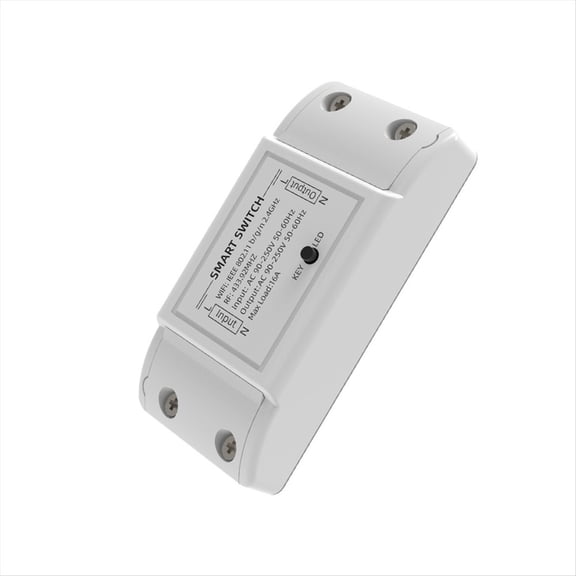 WiFi 433MHz Switch Smart Home Automation Relay Module Wireless Remote Control Switch Supports APP Voice Control White,1 * Smart Switch,White