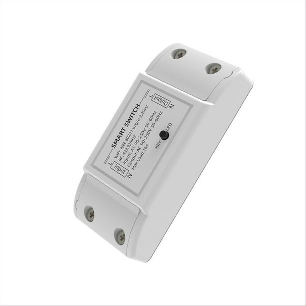 Interruptor WiFi de 433 MHz con Módulo de Relé para Automatización Hogar Inteligente, Control Remoto Inalámbrico Compatible con Control por Voz Mediante Aplicación, Color .
