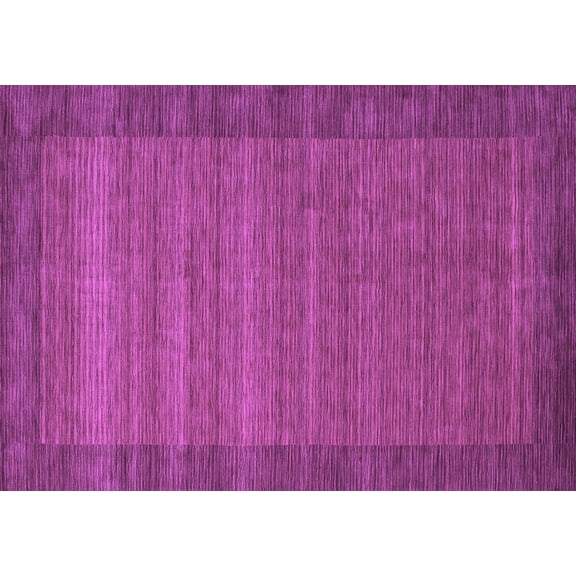 Ahgly Company Indoor Rectangle Abstract Purple Contemporary Area Rugs, 7' x 9'