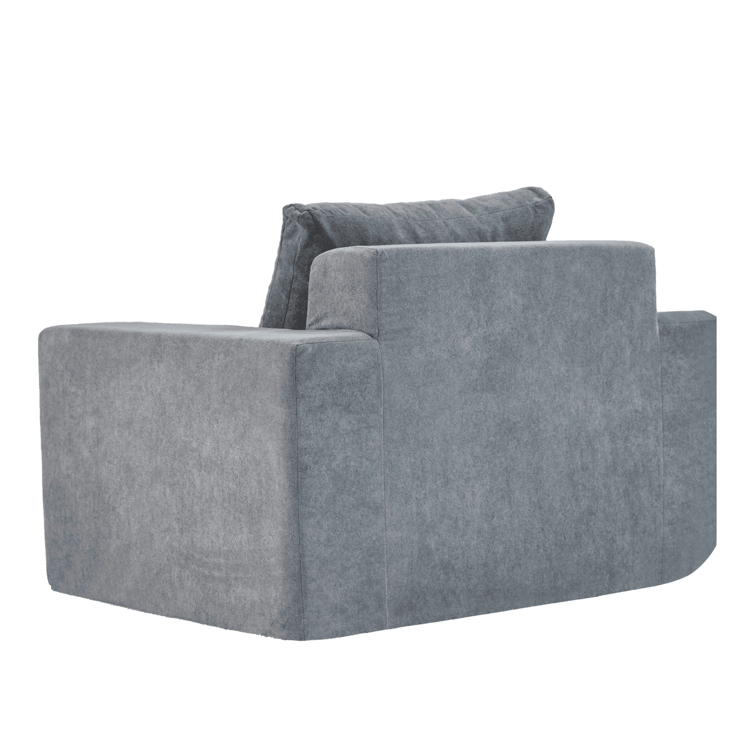 Demi Bonn 40" Comfy Foam Sofa with Pillows, Large Bean Bag Chairs Couch for Living Room, Bedroom, Premium High-Density Foam, Gray