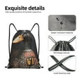 thumbnail image 4 of Xecao Graffiti Cool Duck Pattern Sports Drawstring Backpack - String Swim Gym Bag with Wet Proof Pocket for Women&Men-Small, 4 of 6