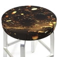 thumbnail image 3 of Balery Classical Golden Casino Fundas de asiento para taburete de bar redondo de tela de terciopelo ajustables que protegen de arañazos y manchas para sillas de 14 a 17 pulgadas.-14 inch, 3 of 7