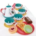 thumbnail image 3 of Hape: Tea Time Playset - 15pcs, Teal & Pink, Storage Carry Case, Nature & Bird Themed Set, Kitchen Food, Pretend Toy Playset, Toddlers & Kids Ages 2+, 3 of 10