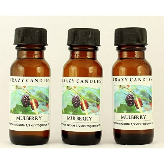 Mulberry 3 Bottles 1/2 FL Oz Each 15ml Premium Grade Scented Fragrance Oil by Crazy Candles