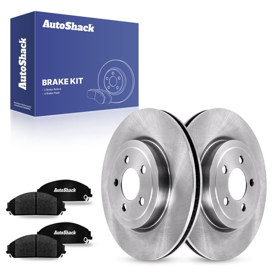 AutoShack 13.58" (345 mm) Front Vented Brake Rotors   Ceramic Brake Pads | Replacement for 2006-2023 Dodge Charger 2005-2023 Chrysler 300 2016-2022 Dodge Challenger | 6-PC Brake Kit