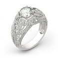 thumbnail image 6 of Eclet Jewels Antique Vintage Ring for Women's - Brilliant 1.9 Ct Round Cut Diamond Ring - 14K White Gold Plated Ring - Geometric Late Art Decoration Vintage Wedding Ring, 6 of 10