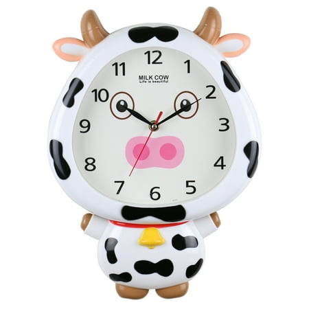 Cow Eye - Milky Cow White Interactive Wall Clock Movable Eyes Children's Cute Home Decor 14
