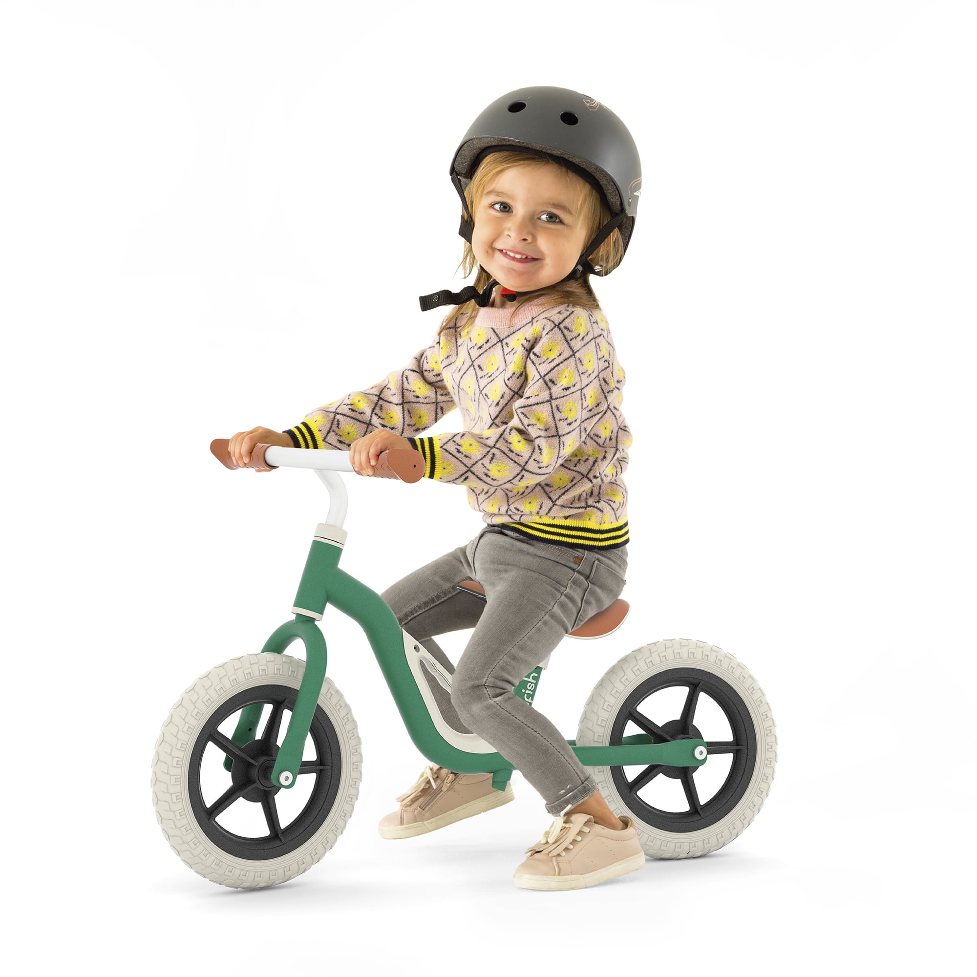 Chillafish Charlie Lightweight Toddler Balance Bike with Carry Handle, Adjustable Seat and Handlebar, Puncture-Proof 10-inch Wheels, for Kids 18-48 Months, Forest