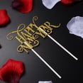 thumbnail image 4 of Troglfold new year cake topper 10pcs Glitter New Year Cake Toppers - Party Decoration,3.94"X2.76"X0.04", 4 of 7