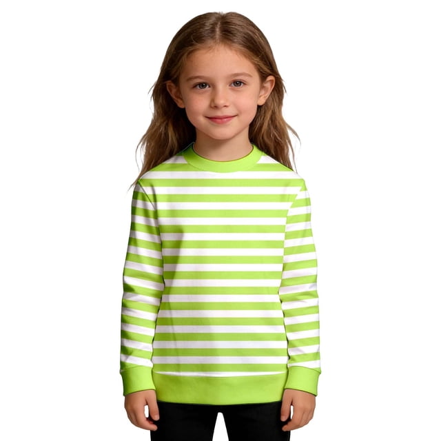 JTieacloth Garçon Rayé à Manches Longues Col Ras du Cou Chandail Molletonné Enfants Chandail Décontracté Haut pour Enfants Garçons Hauts d'Été Tailles 13-14 Ans