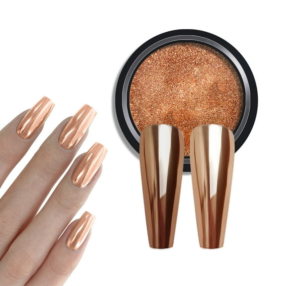 Chrome Nail Powder Mirror Effect Nail Art Pigment Decoration for Resin Craft & Nail Art，Colors Metallic Dust Chrome Nail Powder Kit,