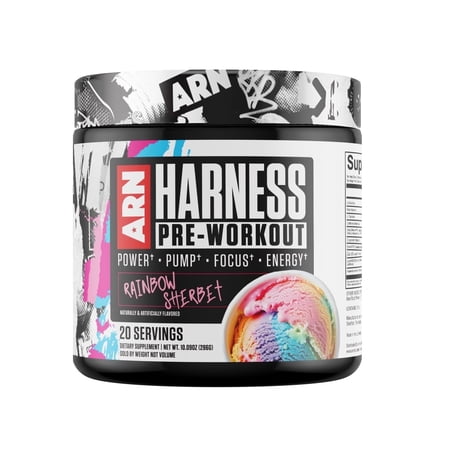Arms Race Nutrition | ARN | Harness Pre Work-out (20 Servings, Rainbow Sherbet)
