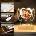 thumbnail image 6 of Clearance Sale Personalized Acrylic Night Light with Custom Photo – Romantic LED Picture Frame for Couples, Anniversary, Wedding, Valentine's Day Gift for Him & Her, 6 of 7