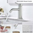 thumbnail image 2 of Grifo mezclador de lavabo de baño de acero inoxidable cepillado mate,--, 2 of 5