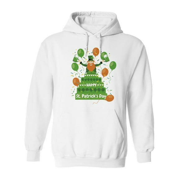Happy St. Patrick's Day.  Hoodie Men -Image by Shutterstock, Male Medium