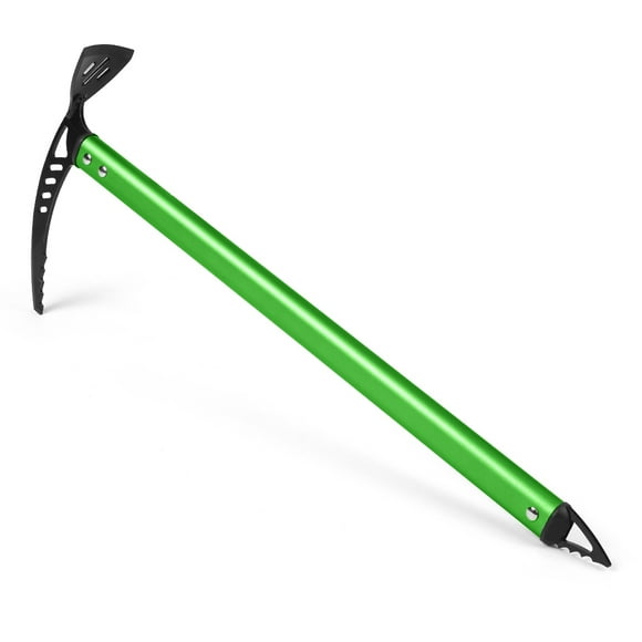 Graflsoa Lightweight Aluminum Alloy Ice Axe with Curved Pick Head, 50cm Green for Hiking and Snow Trails