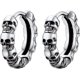 thumbnail image 1 of Pendiente de hombre con colgante de calavera/calavera criolla de acero/chapado en oro/joyería de color negro estilo punk, 1 of 5