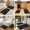 thumbnail image 4 of Moth and Skeleton Gothic Pattern Bath Mat Set Of 2,Non-Slip Rug for Bathroom,Kitchen,Bedroom,Entrance, 30x17 and 23.5x15.7 Inches, 4 of 5