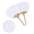 thumbnail image 2 of Blank Paper Bamboo Handle Children\'s Hand Painting Double Dough Round Fan, 2 of 11