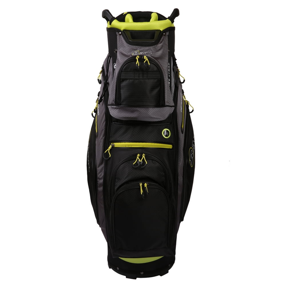 Ram Golf FX Deluxe Golf Cart Bag with 14 Way Dividers Black/Grey/Neon