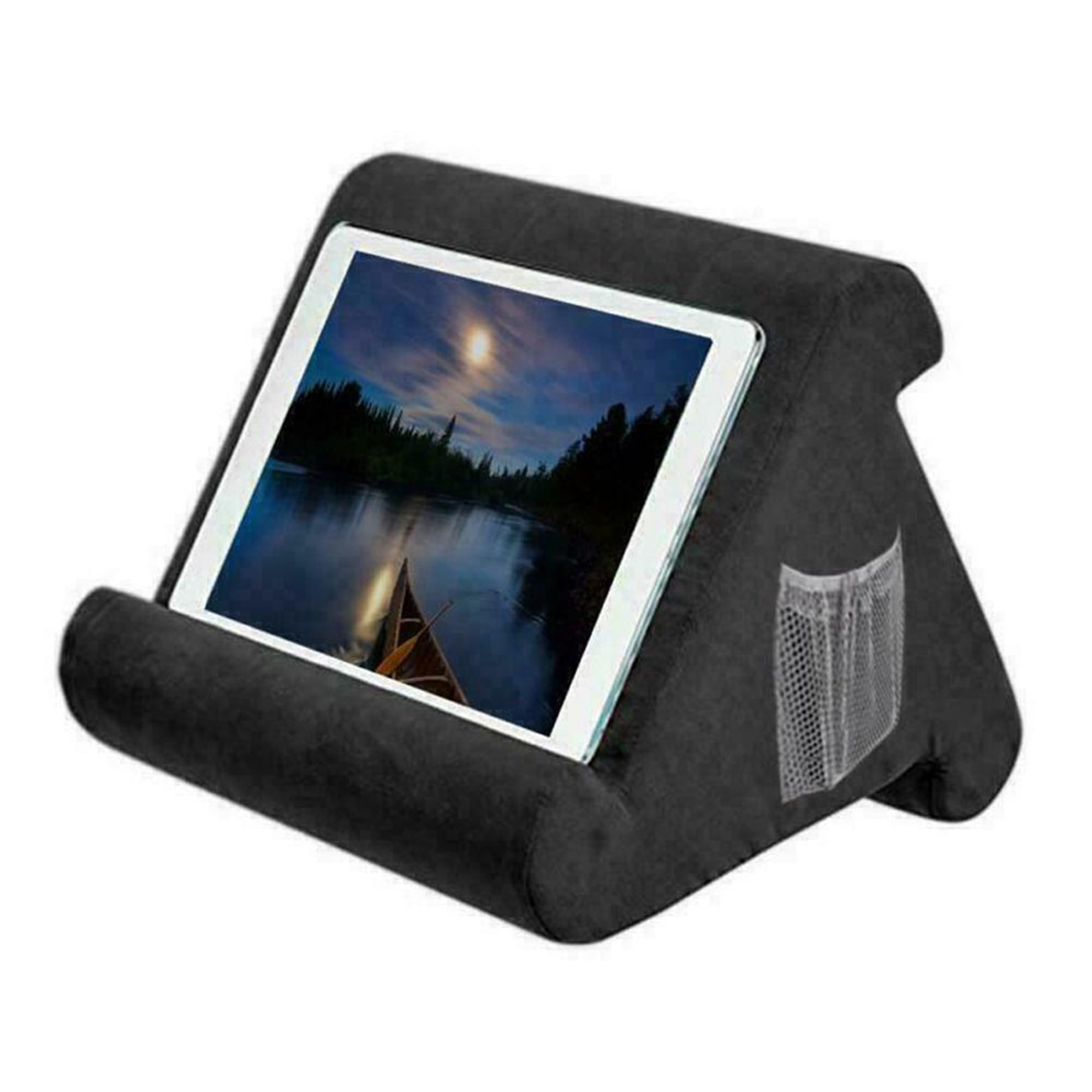 Desk Sofa Used On Bed Foldable Tablet Soft Pillow Lap Holder Stand Book Rest Reading Support Cushion For iPad Foldable Triangular Floor Multi-Angle Soft Pillow Wine Red Lap Car Couch