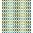 thumbnail image 3 of Abstract Duvet Cover Set, Ogee Inspired Pattern Colorful Retro Grungy Look Circular Illustration, Decorative 3 Piece Bedding Set with 2 Pillow Shams, King Size, Azure Blue and Orange, by Ambesonne, 3 of 3