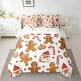thumbnail image 2 of Manfei Cute Gingerbread Man 7-Piece Twin Bedding Sets,Cartoon Santa Claus Bedding Comforter Set,Christmas Candy Cane Sheet Sets For Girls Boys Kids,Super Cozy Room Decor Reversible, 2 of 8