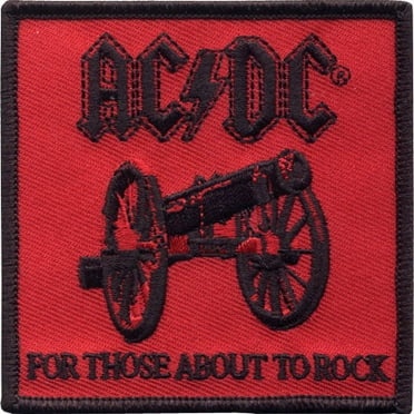 AC/DC Men's For Those About To Rock Embroidered Patch Red